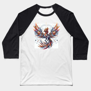 Techno Mythical: Cybernetic Phoenix Baseball T-Shirt